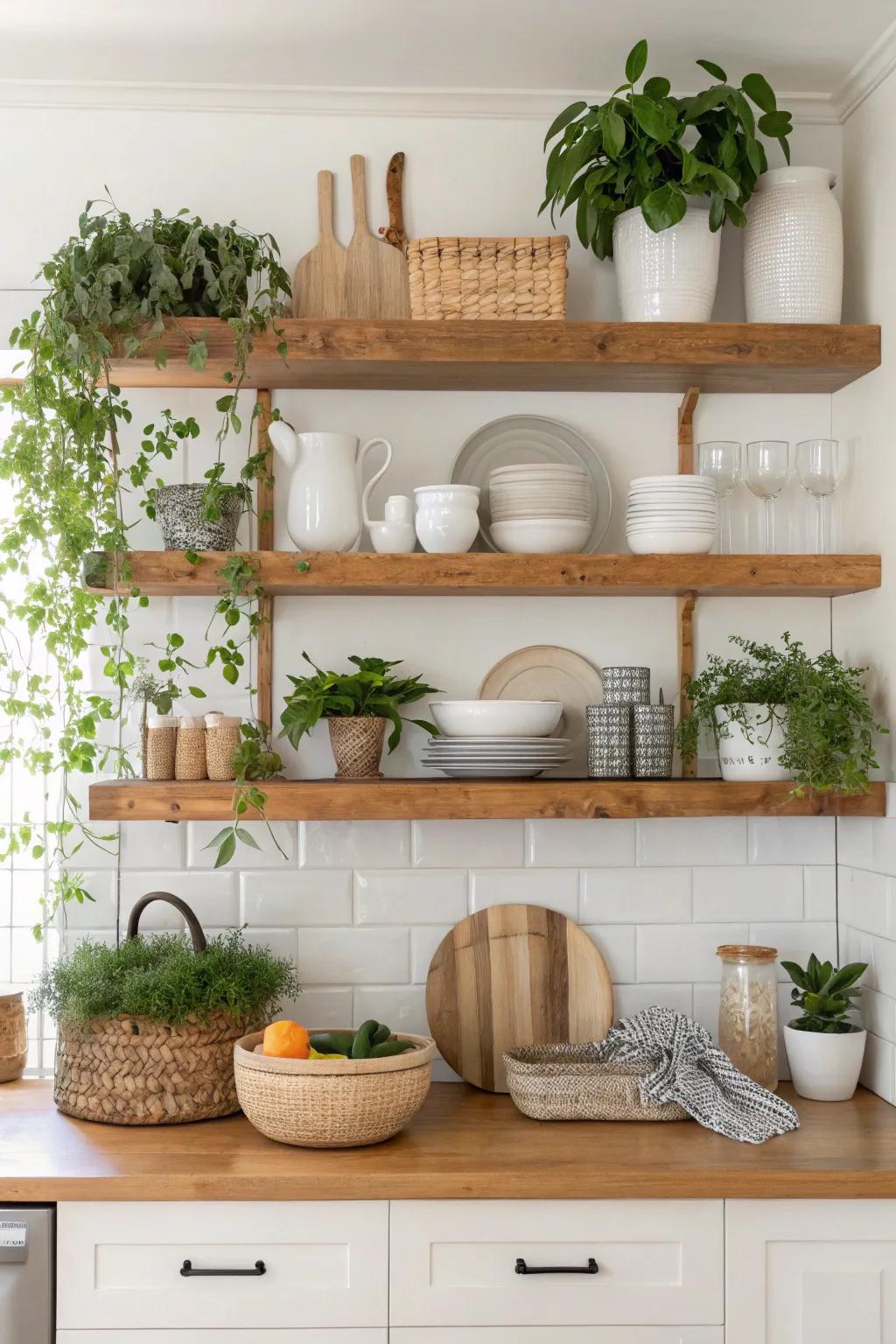 Display shelving cultivates an inviting and accessible environment.