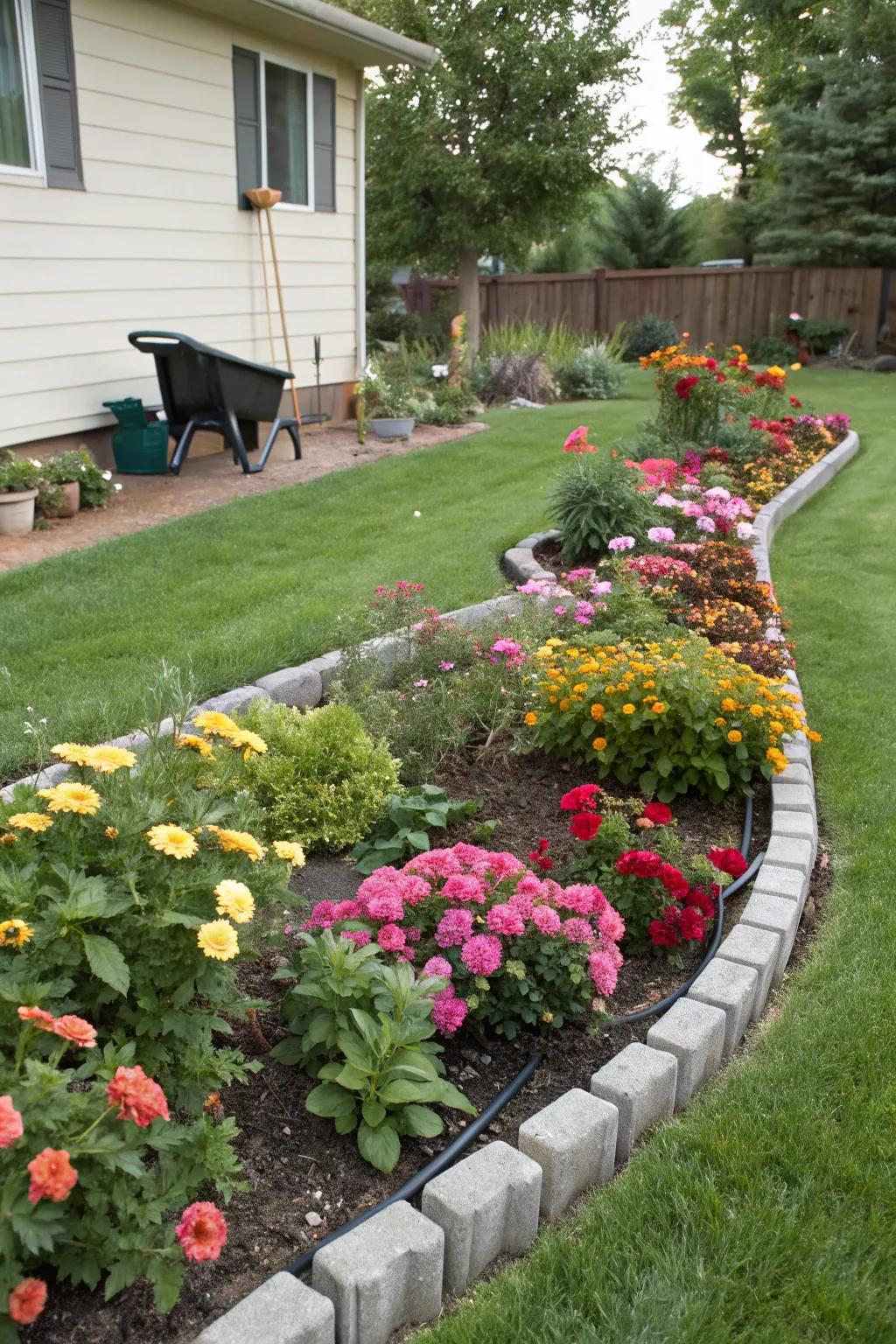 Plastic borders offer an easy, clear delineation for your green area.