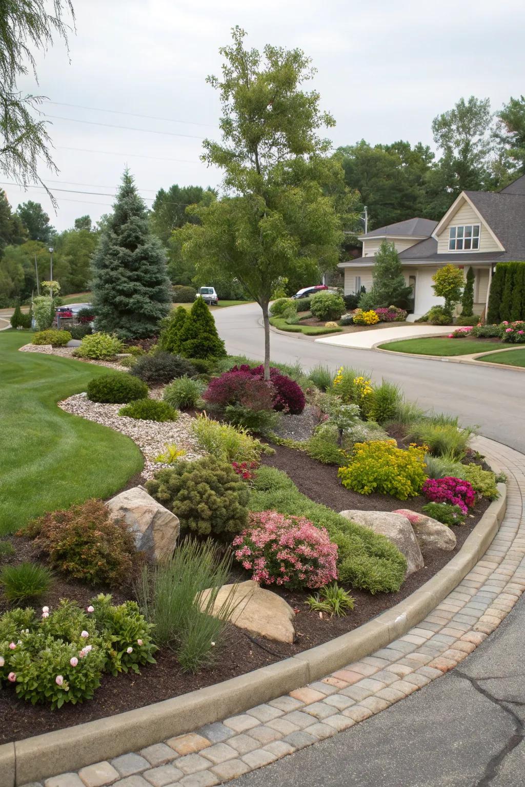 Curved lines add a natural elegance to any landscape island.