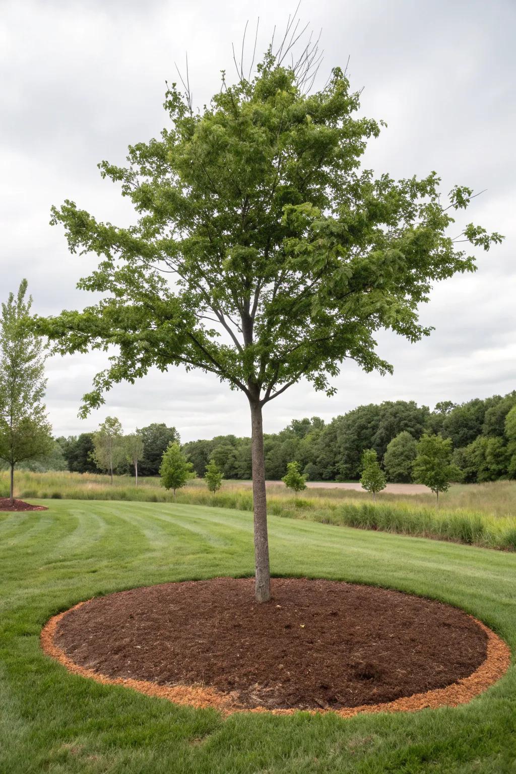 Enhance and protect your trees with mulched rings.