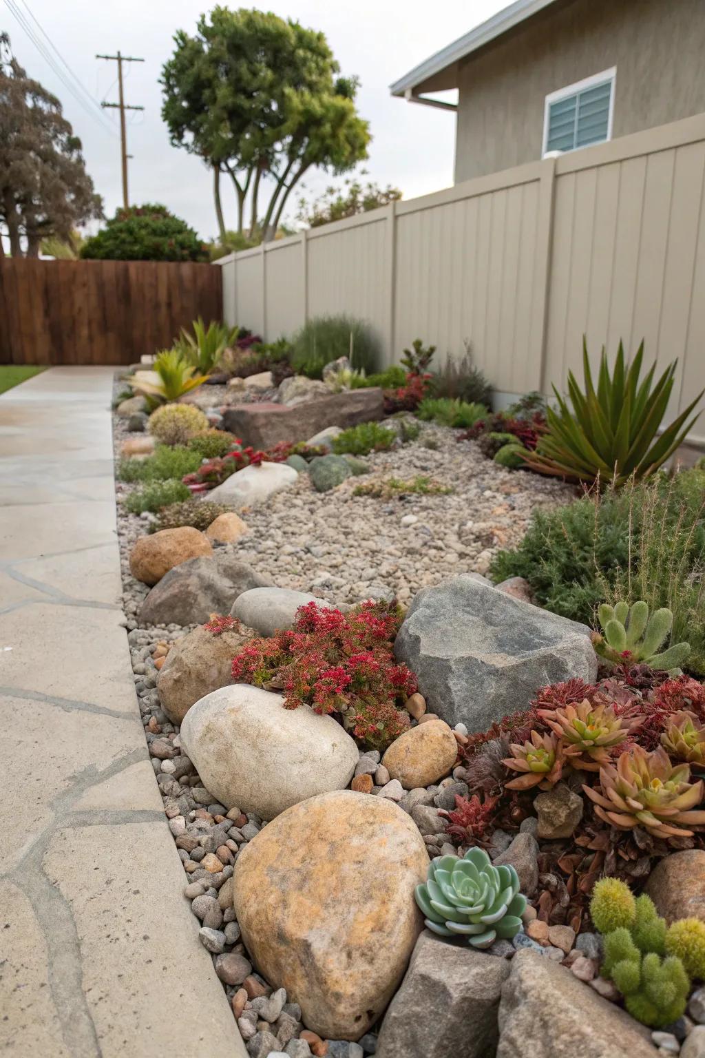 Rock gardens add visual appeal and intrigue to any outdoor space.