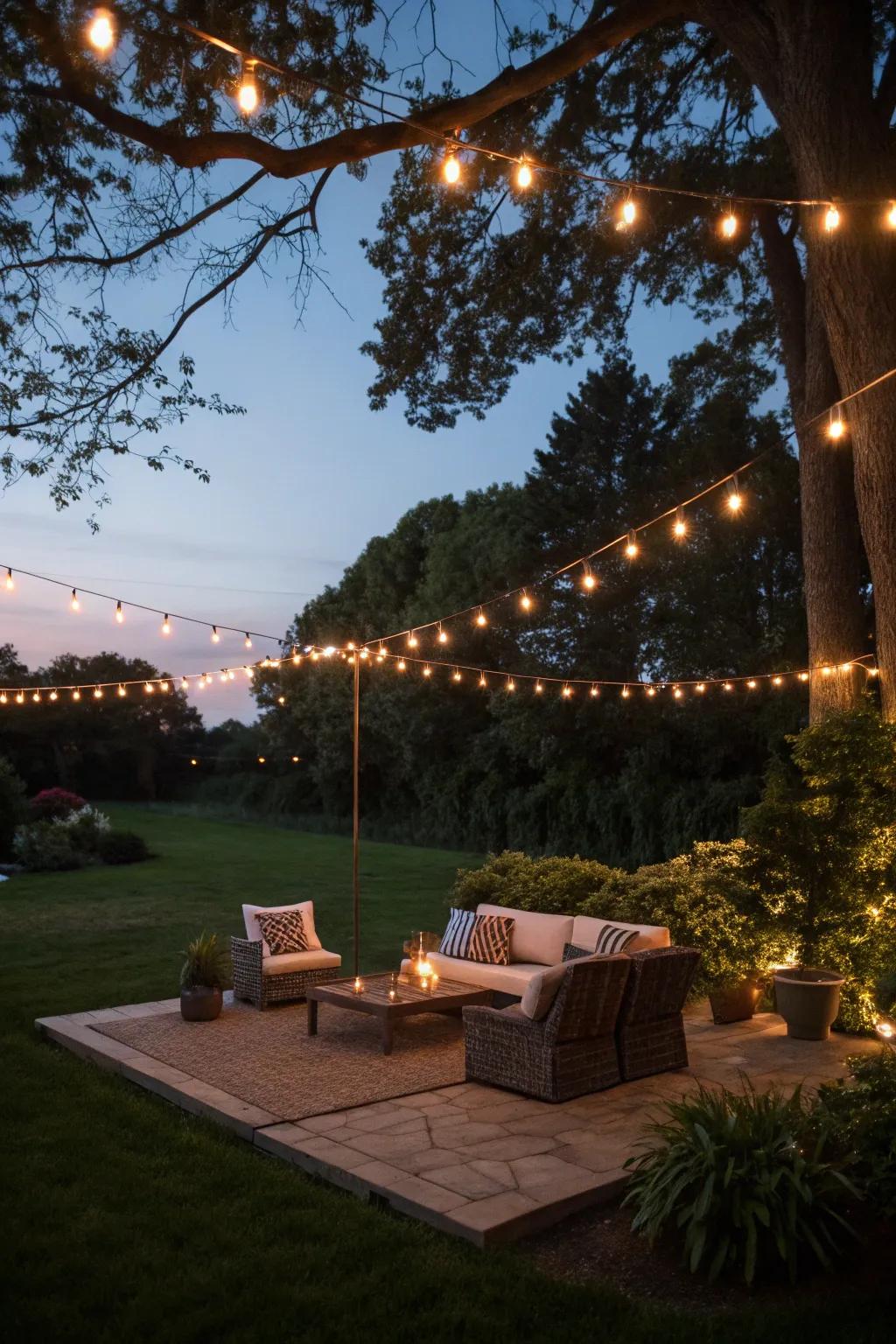 String lights turn any backyard into a magical retreat.