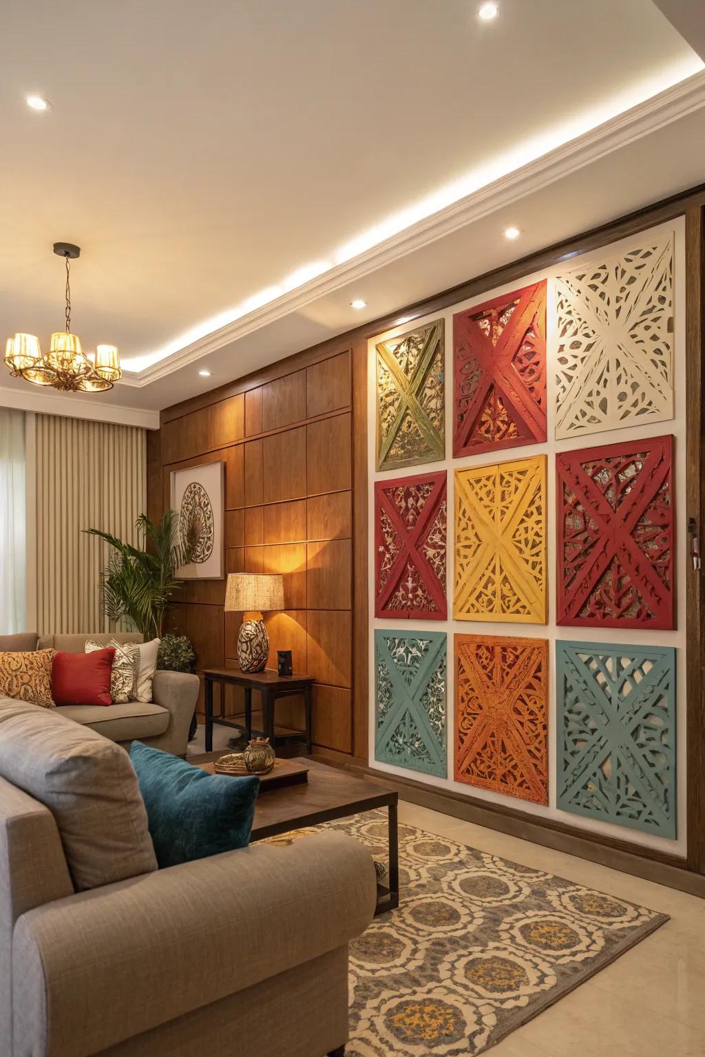 A bold accent wall serves as the perfect focal point in any room.