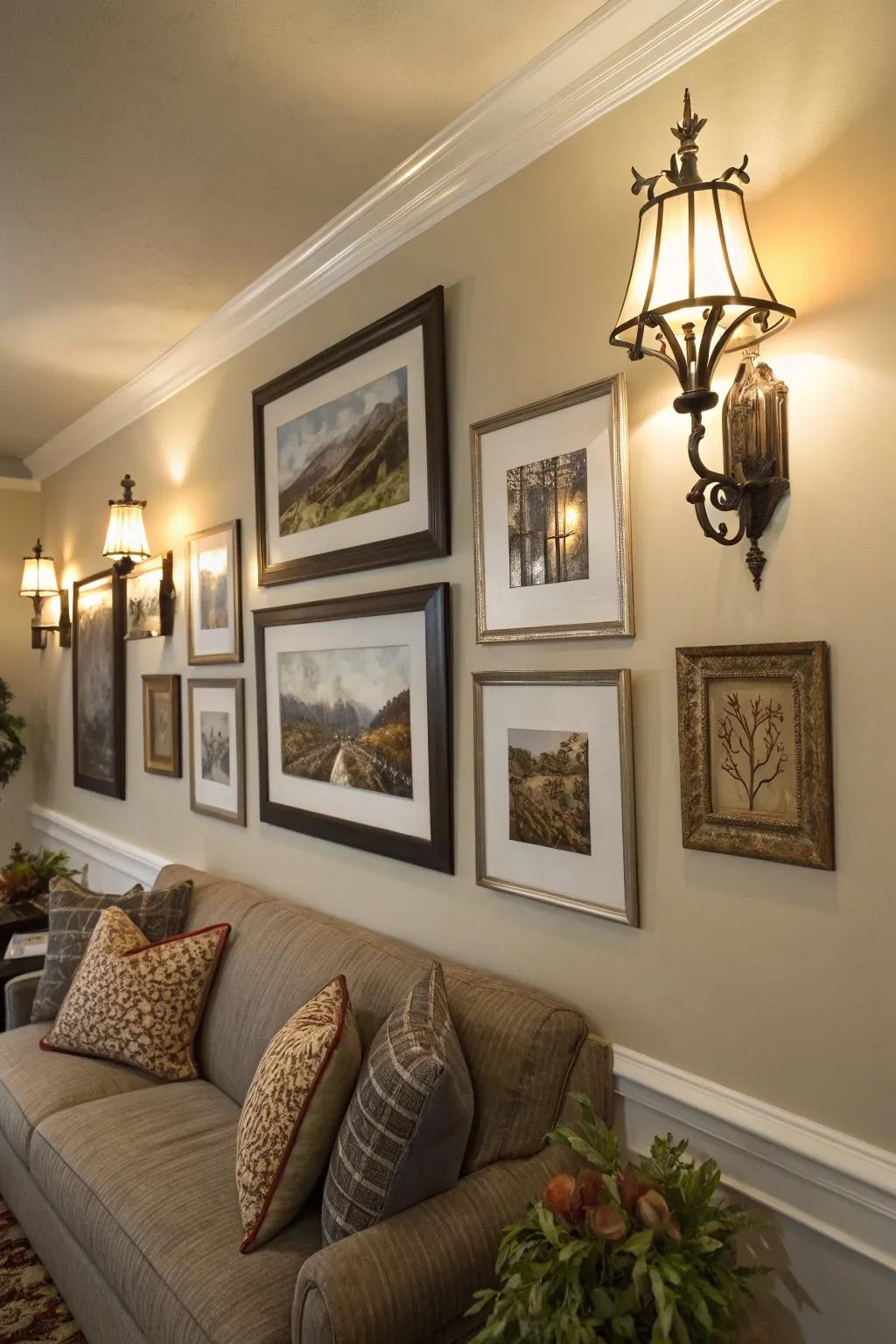 With the correct lighting, art takes center stage.