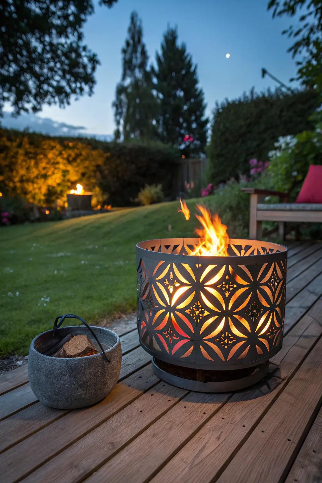 Transform your outdoor space with a stylish, portable fire pit – the perfect blend of craftsmanship and versatility.
