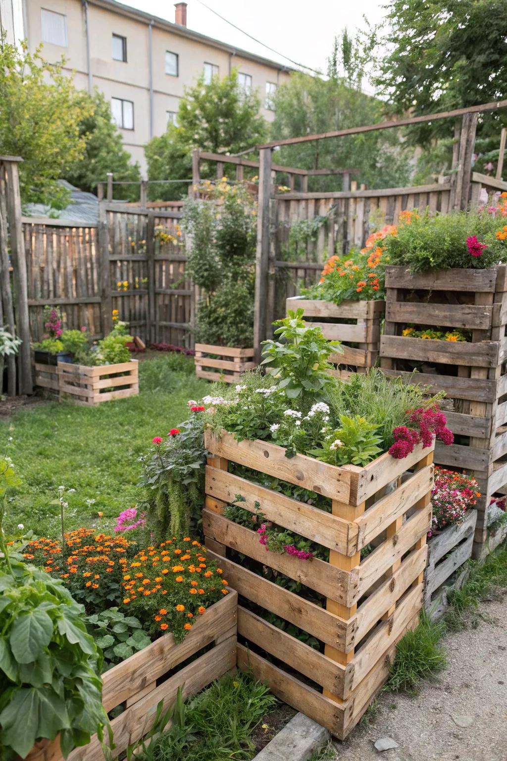 Convert ordinary pallets into a fashionable, economical fence.