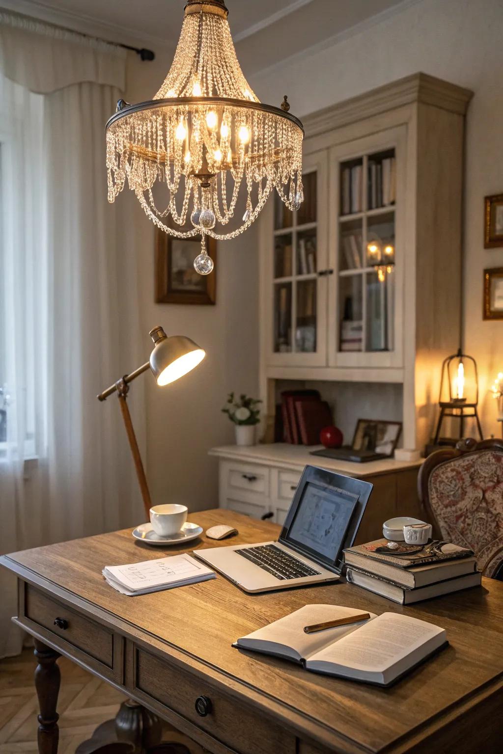 Ambient lighting sets the perfect mood for productivity.