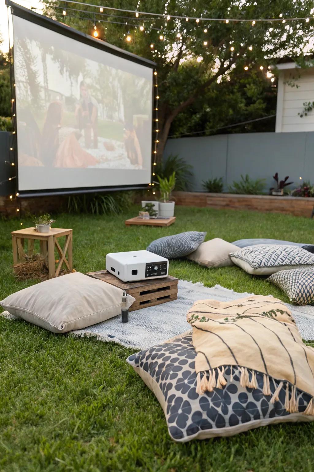 An outdoor movie night is a wonderful way to enjoy films together.