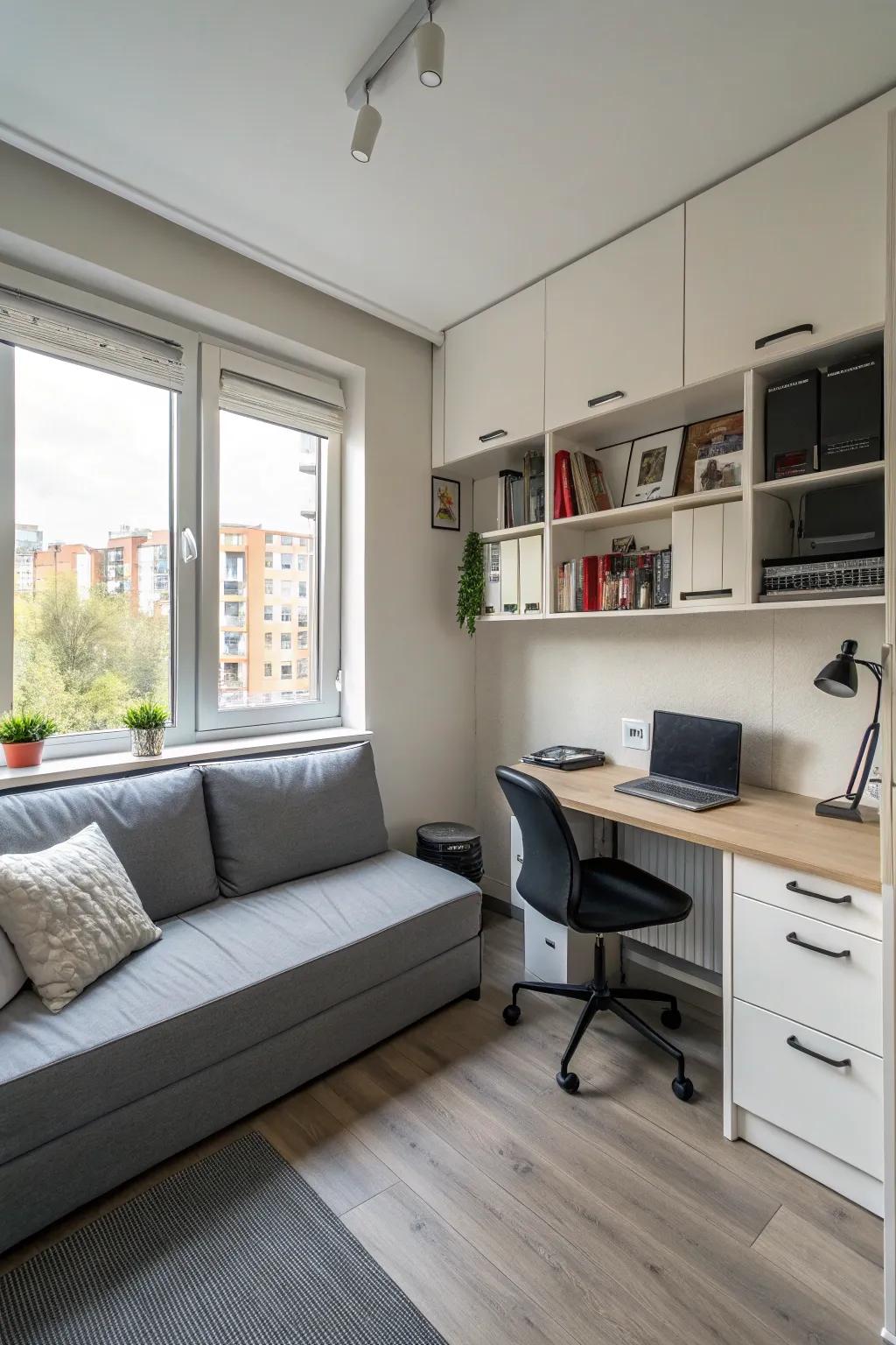 Improve space efficiency with a sleek, well-organized layout.