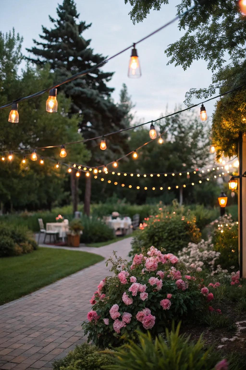 Tiny glowing strands introduce a captivating vibe to every outdoor gathering.
