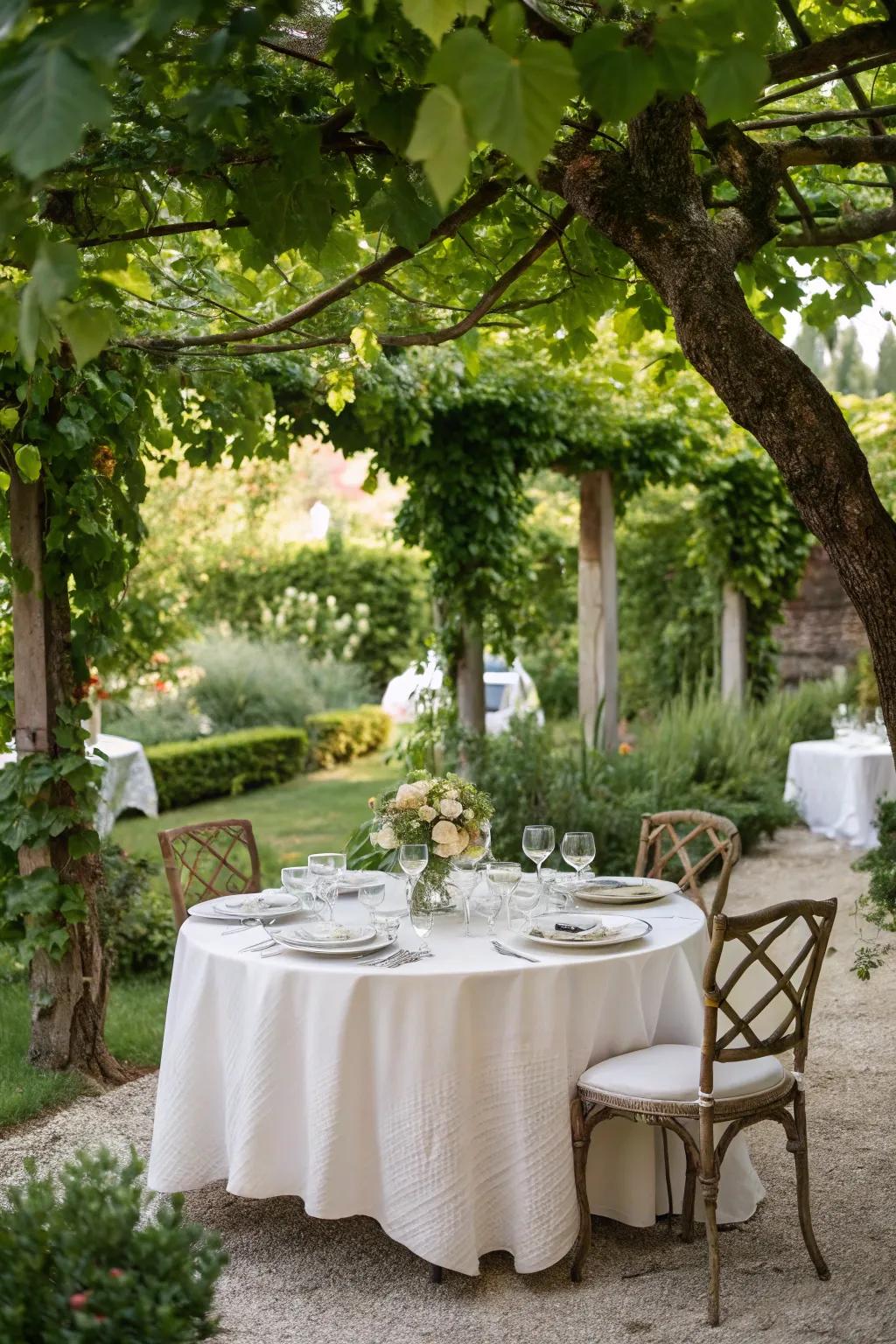 Enjoy alfresco meals in your own dining nook.