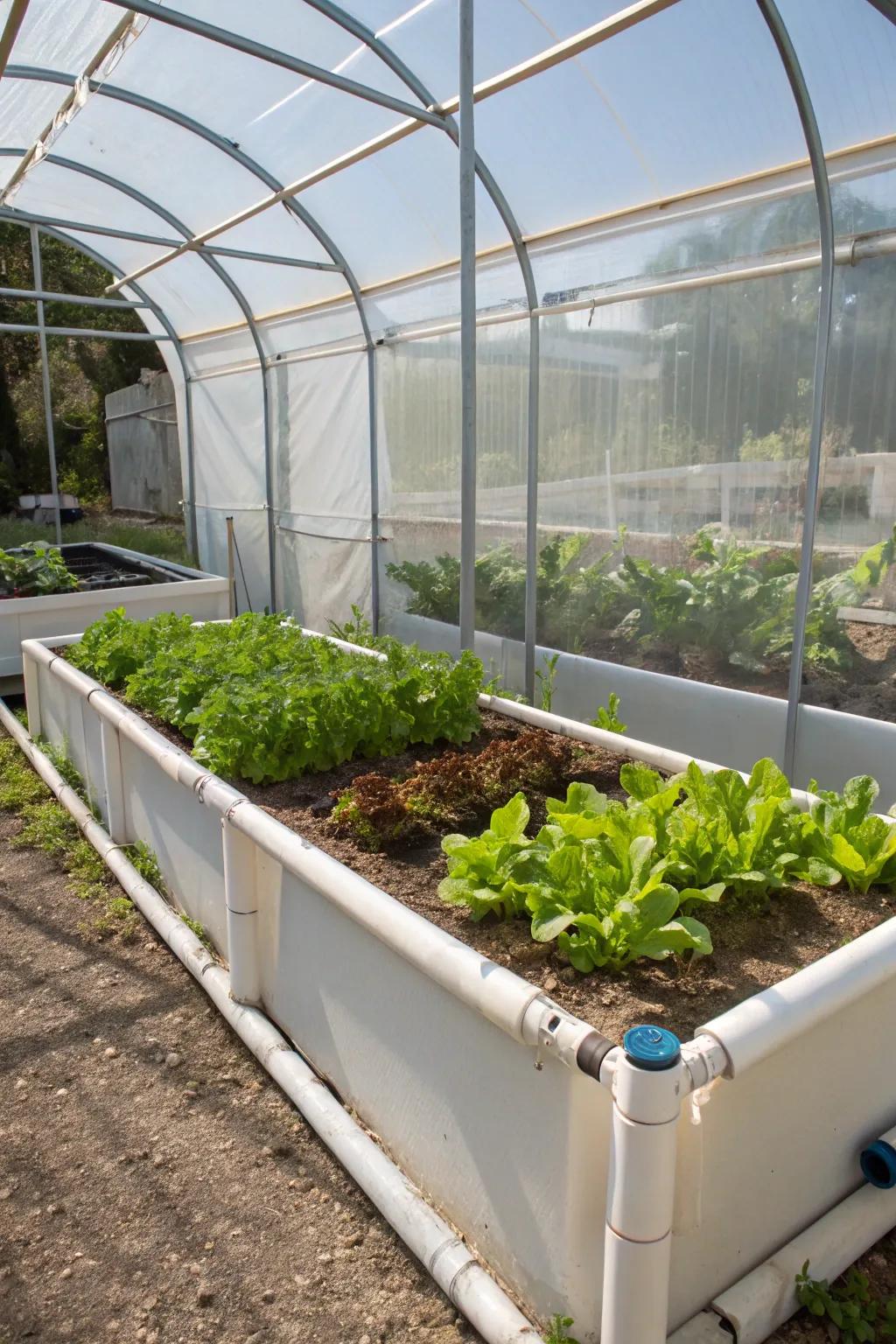 Elevate your gardening game with a raised bed greenhouse – where craftsmanship meets nature.