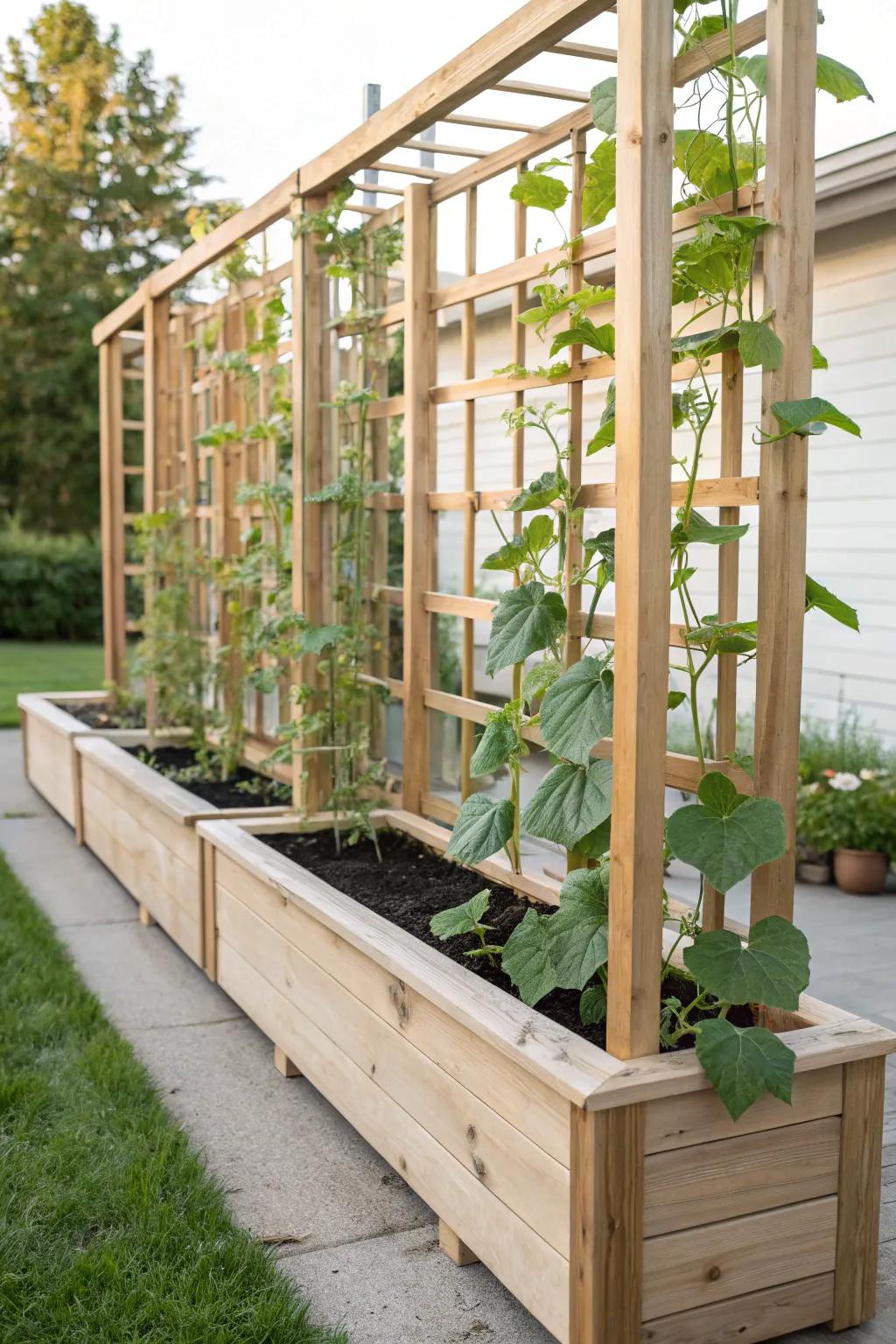 Elevate your garden with stunning vertical lattice panels—where simplicity meets natural beauty.