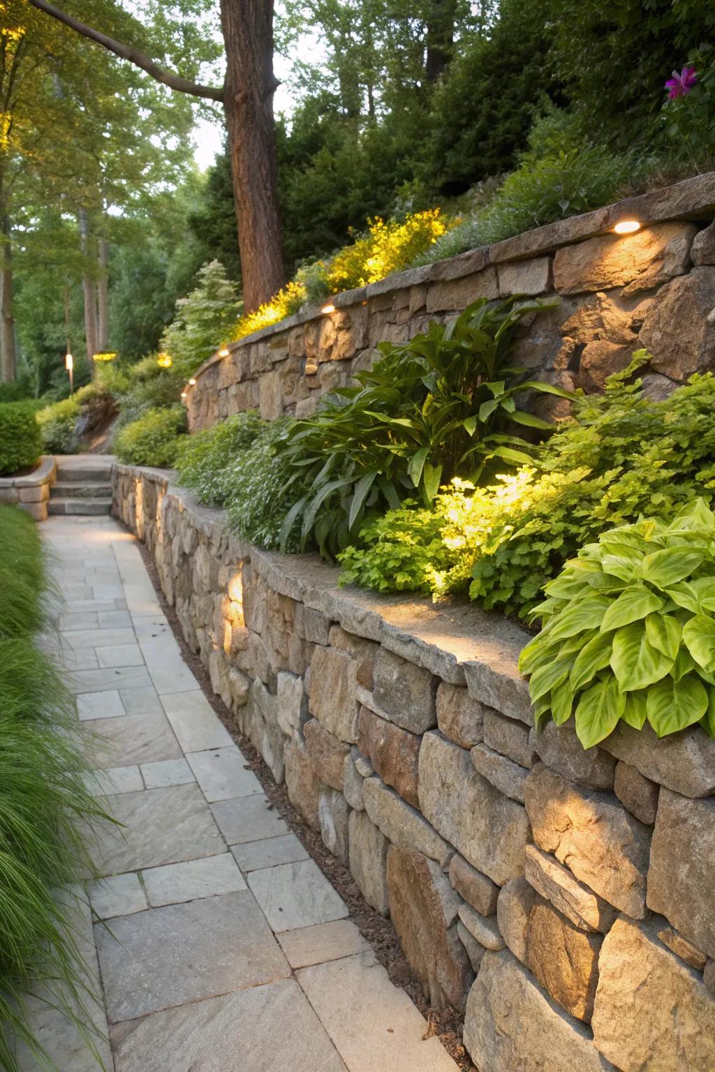 Transform your outdoor area with a beautifully designed retaining wall bursting with life.