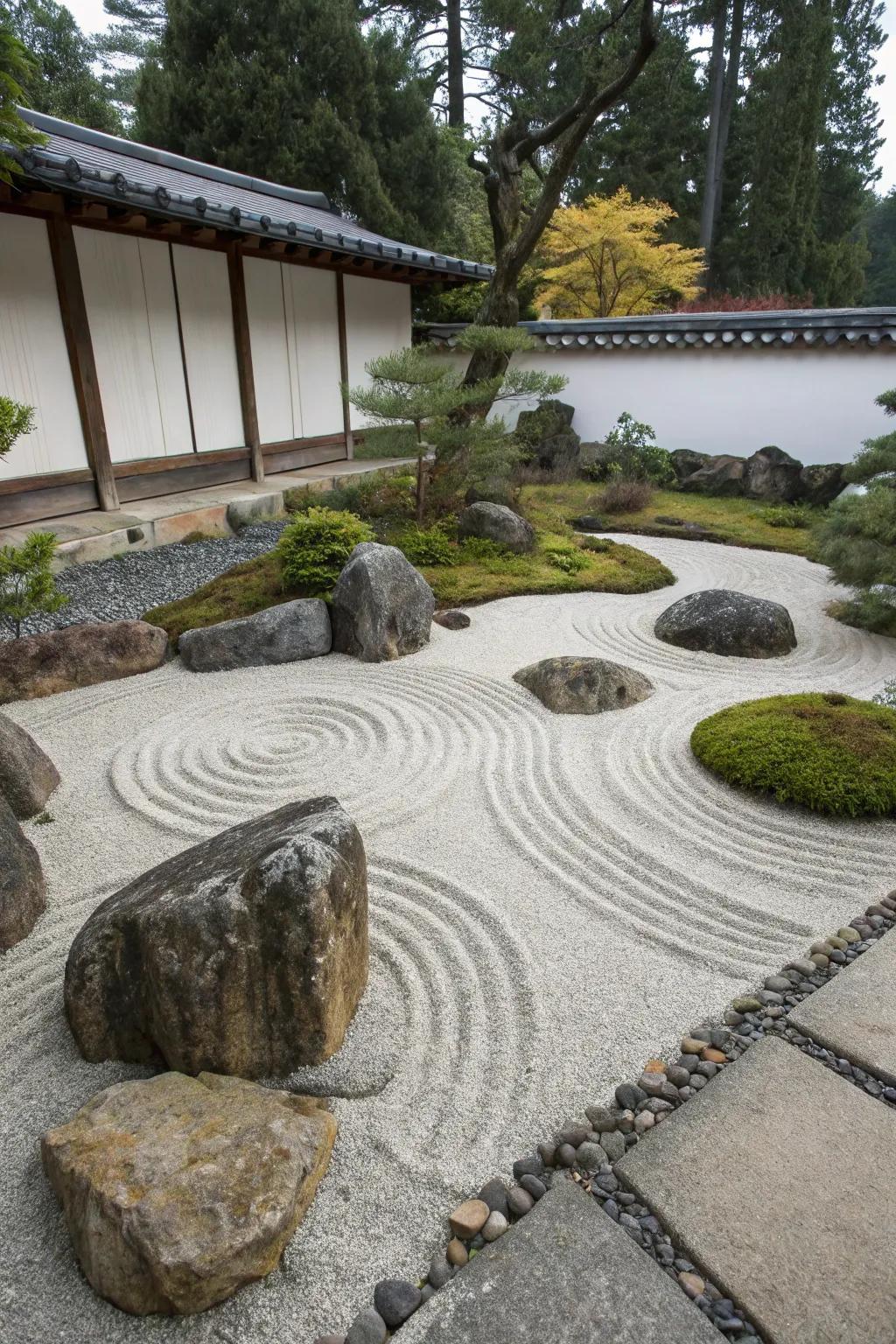 Meditation garden that allows for the perfect tranquility and peace.