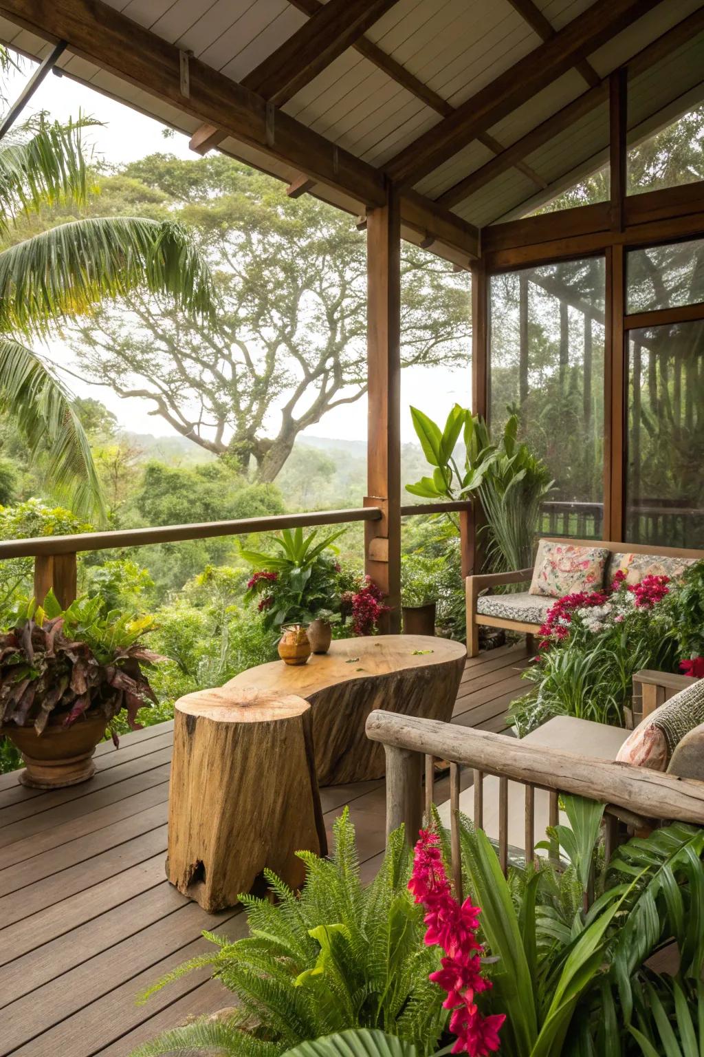 Bring the tropics to your backyard with this exotic getaway design.