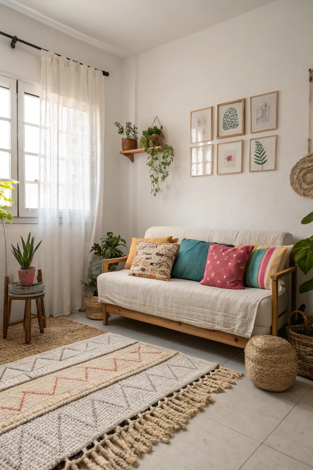 Striking decorations contribute vibrancy and charm.