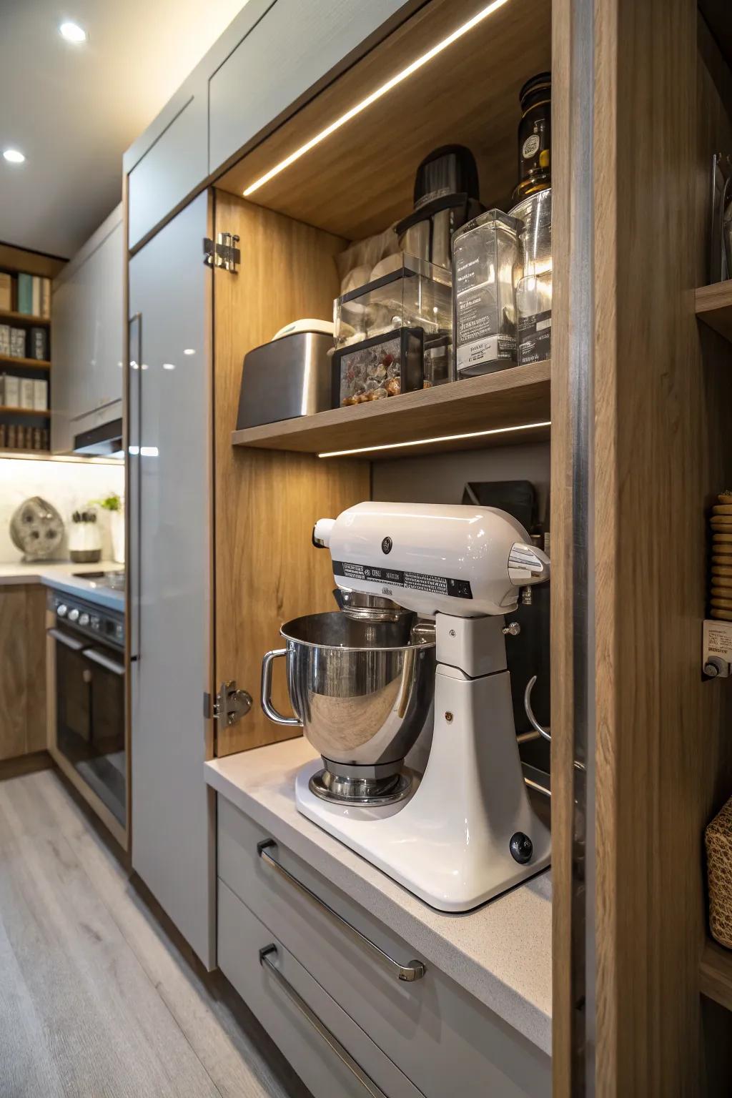 Effortless elegance: Bringing your mixer to the forefront with a lift mechanism