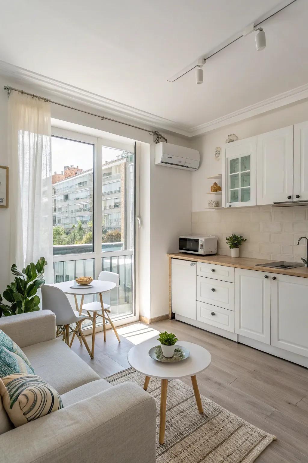 Light hues maximize the sensation of space and brightness.