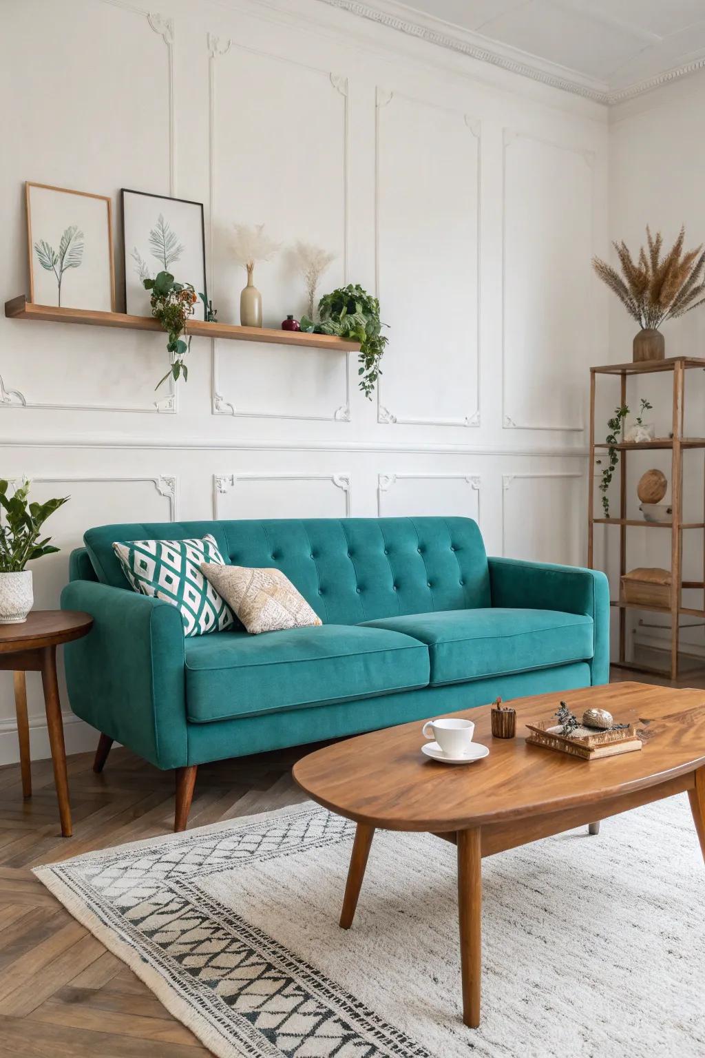 Teal and mid-century modern design— a match made in decor heaven.