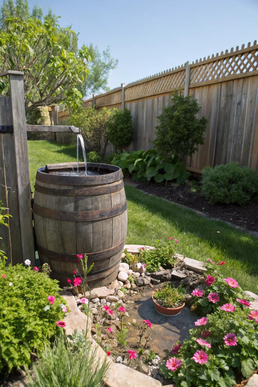 Repurposed items become delightful and green fountains.