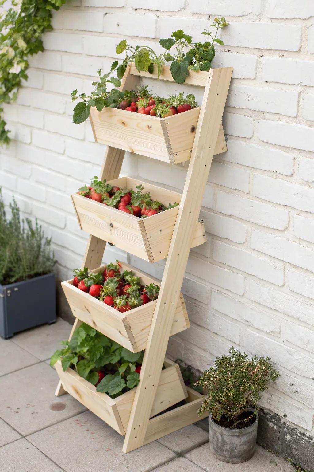 Elevate your garden style with this stunning vertical planter box, perfect for maximizing space and aesthetic appeal.