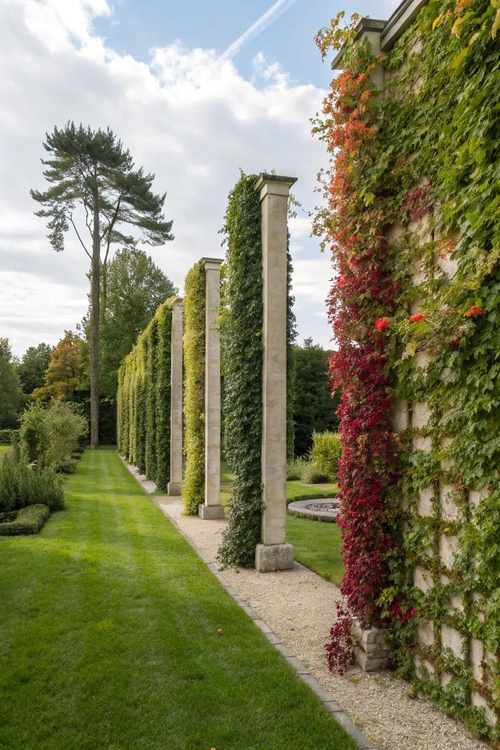 Maximize space with vertical garden panels.