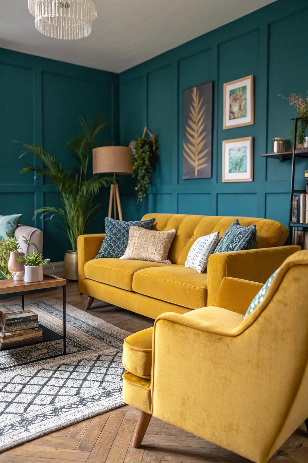 Balance your walls with your furniture for a great look.