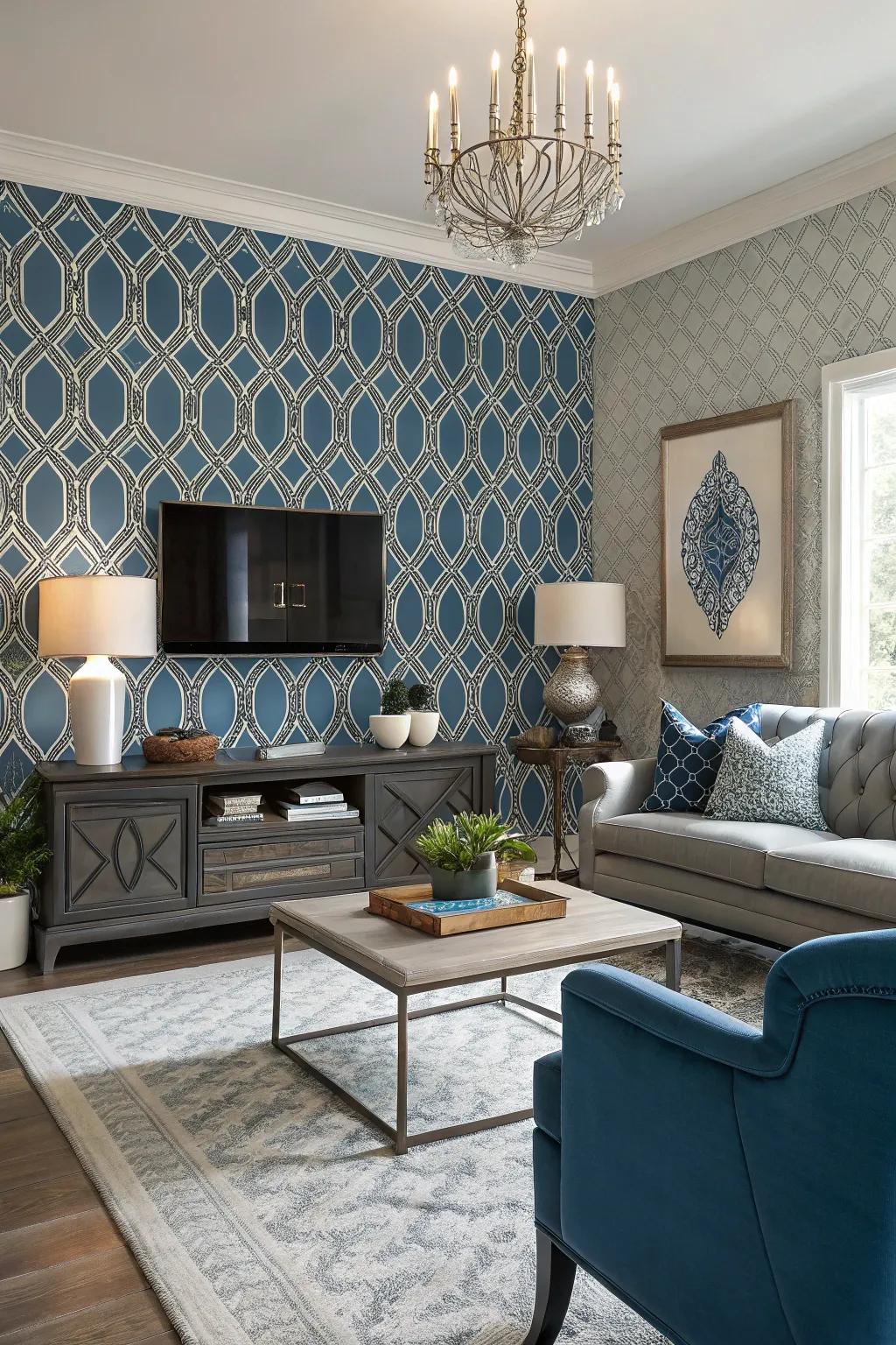 Completely change your space with an expressive feature wall that becomes a focal point.