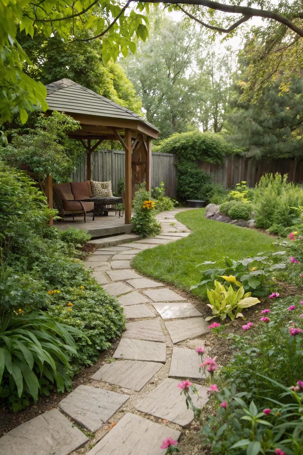 An enchanting garden trail entices exploration and wonder in your backyard.