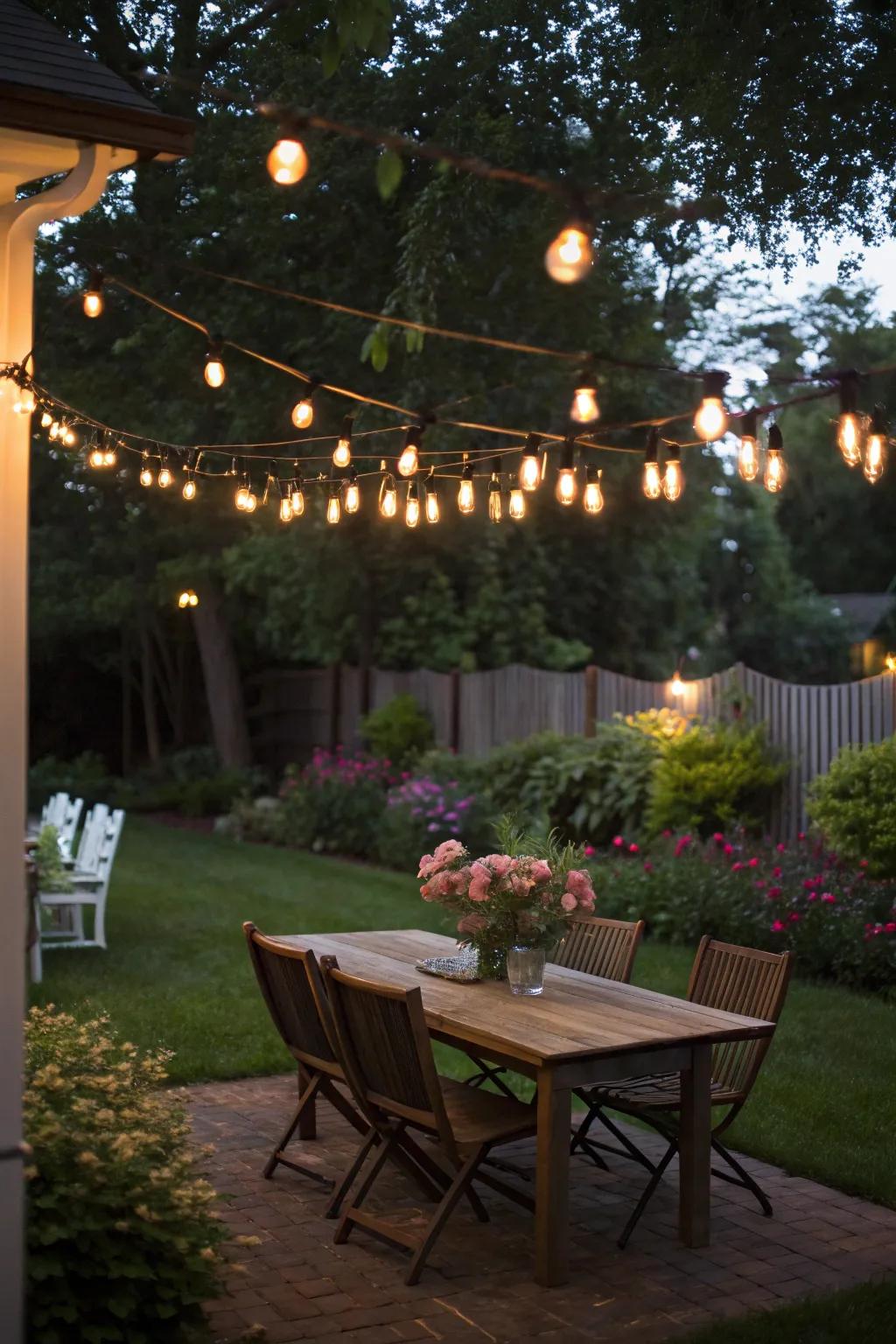 Fairy lights can transform your backyard into a magical getaway.