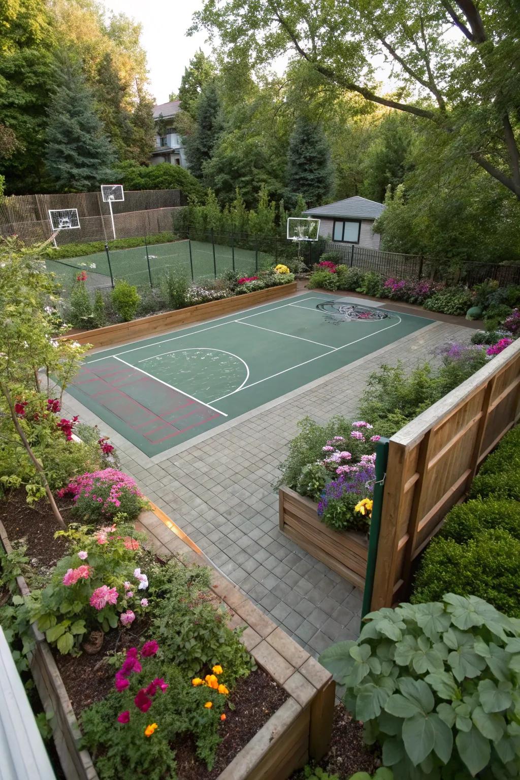 A tailored court size crafted to suit your special backyard space.