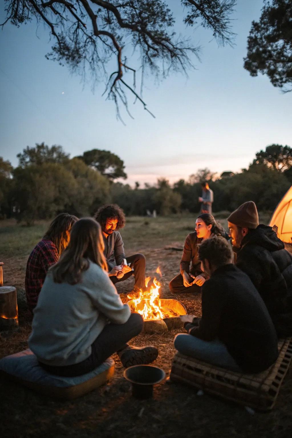 A storytelling circle bringing people together.