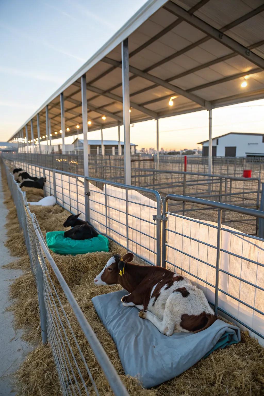 A secure and comfortable environment for calves to thrive.