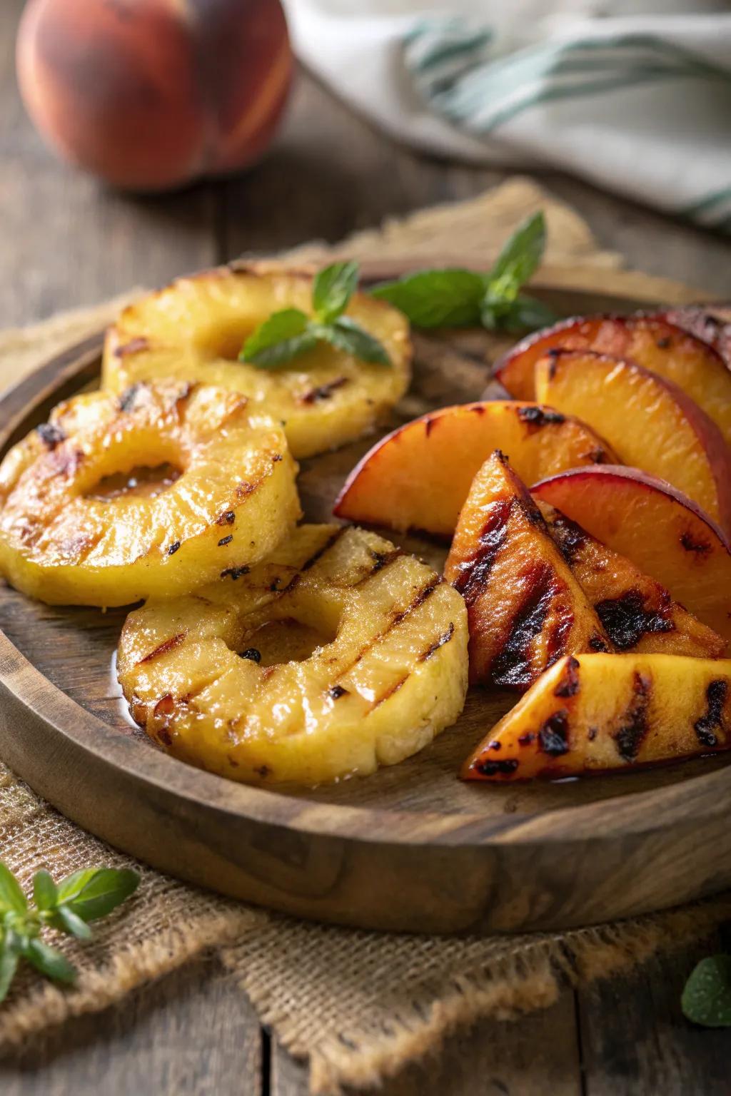 Grilled fruit like pineapple and peaches add a sweet surprise to your BBQ.