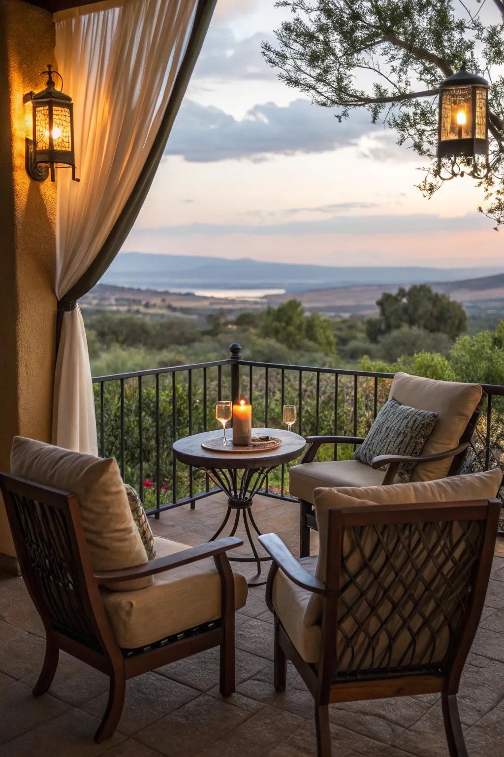 Outdoor living spaces invite you to relax and enjoy the Colorado scenery.