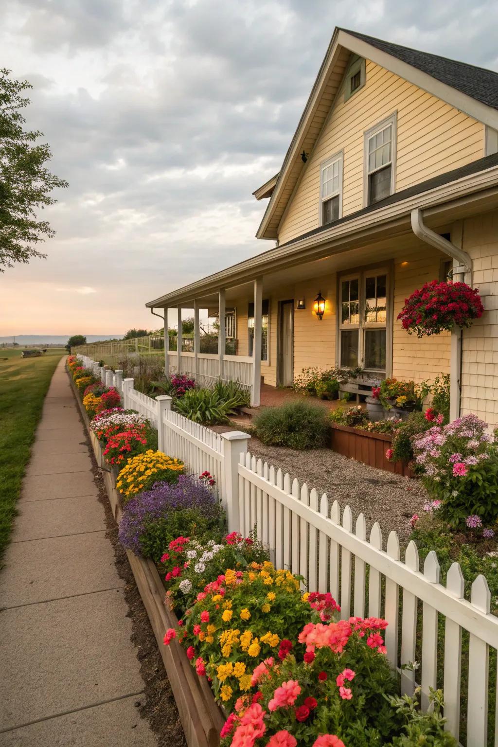 Colorful flowers add personality and charm.