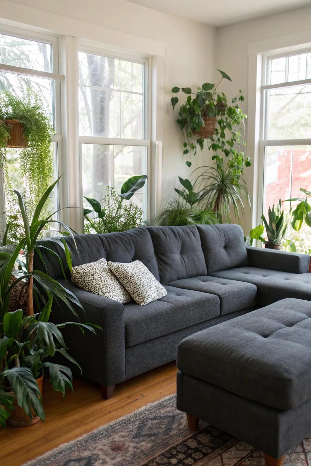 Greenery can breathe a new lease of life into your living area.