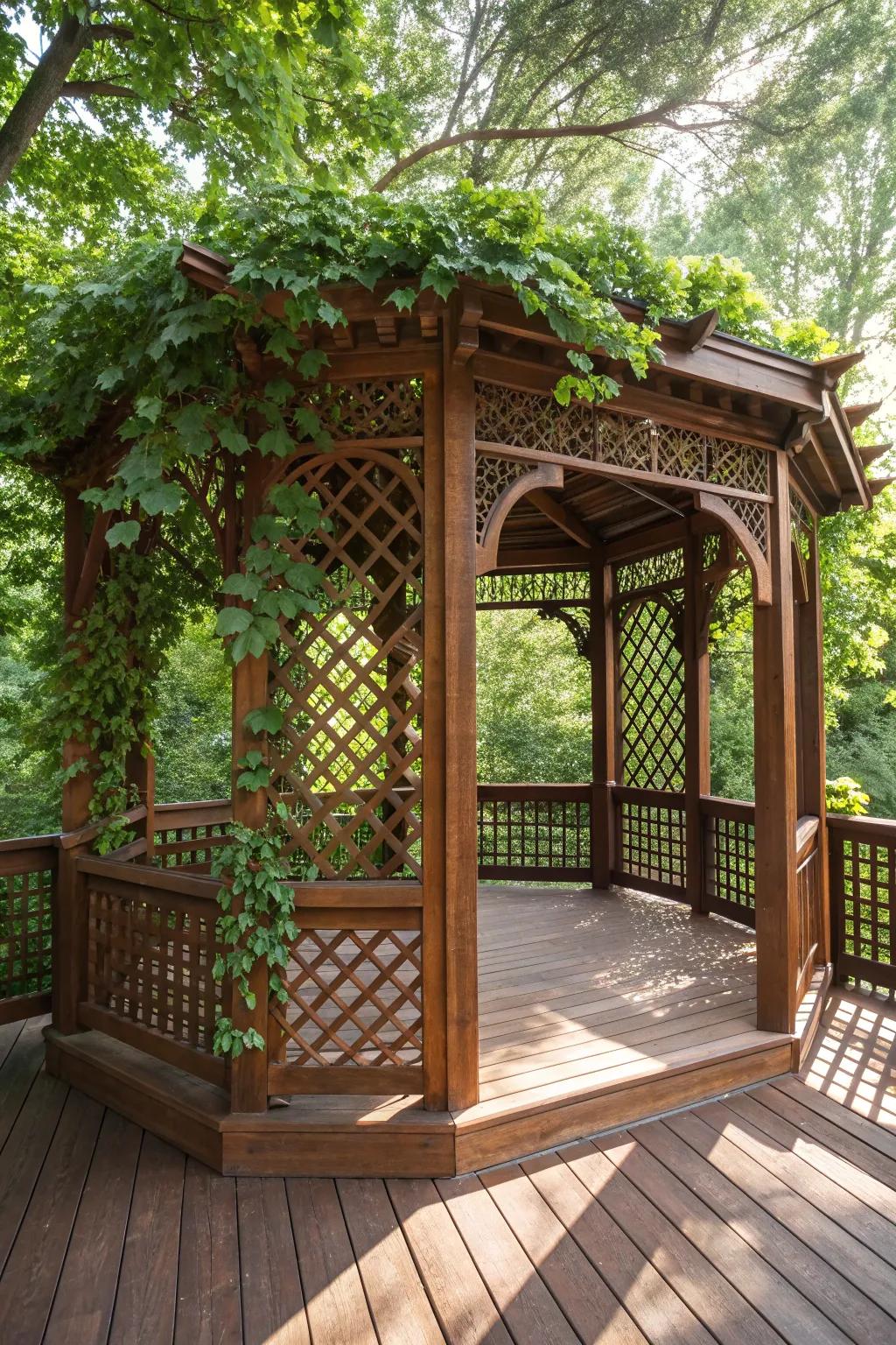 Transform your deck into a Pergola Paradise with a touch of natural elegance.
