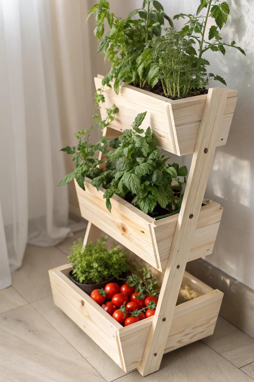 Elevate your gardening game with this stunning tiered planter box—where style meets functionality!