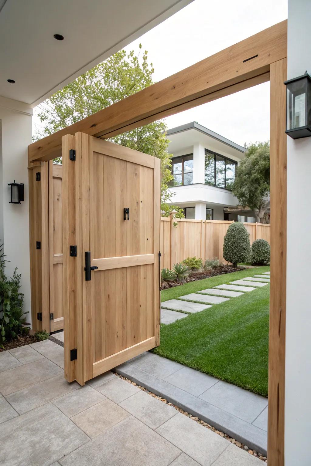 A minimalist design for a chic, contemporary entrance.