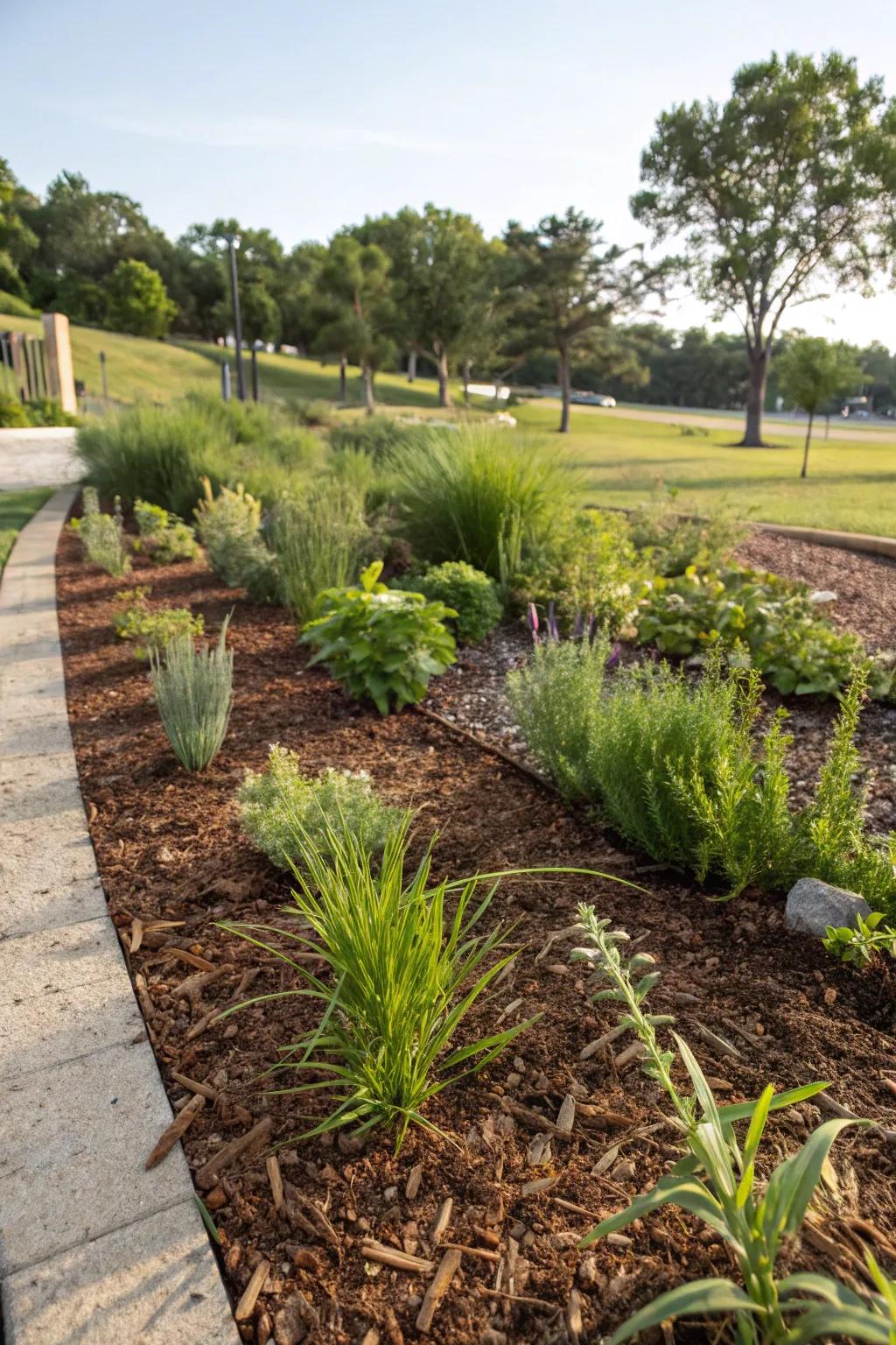 Mulch helps retain soil moisture and keeps your garden looking its best.