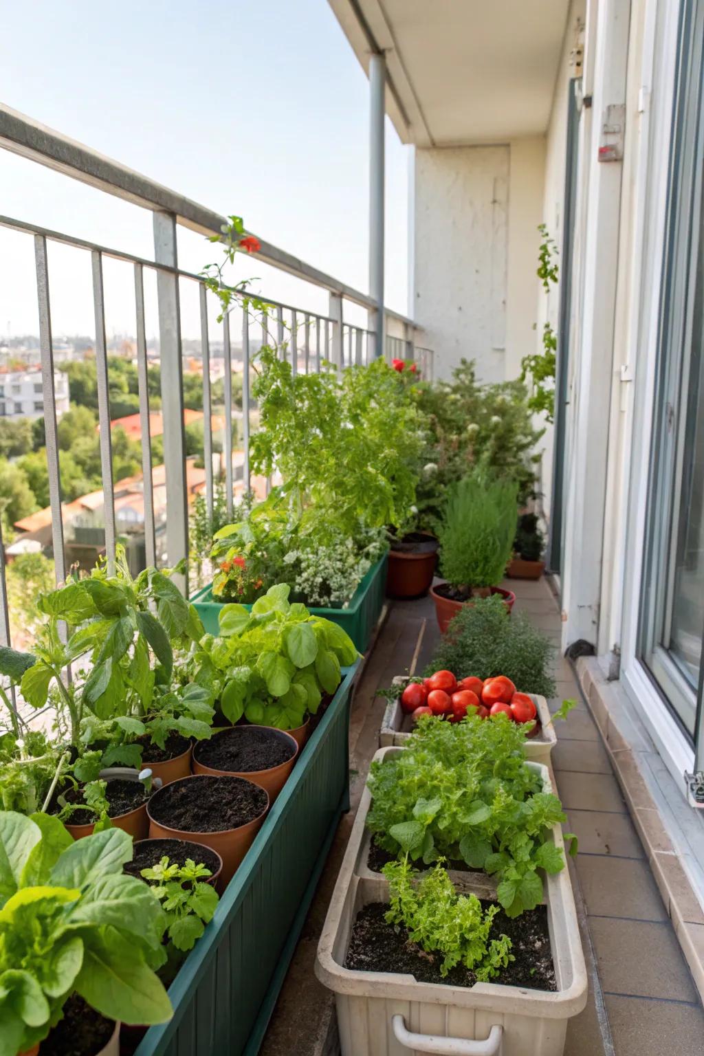 Container gardening maximizes small spaces for growing edibles.