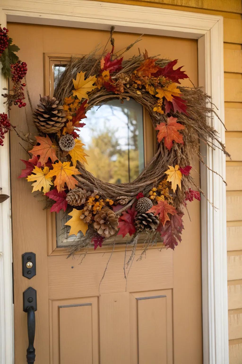 A friendly foliage fashioned from autumn's native elements.