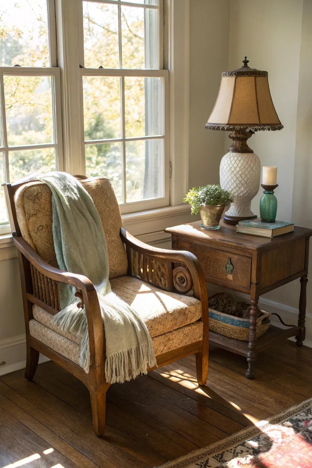 Vintage elements add a touch of history and charm.