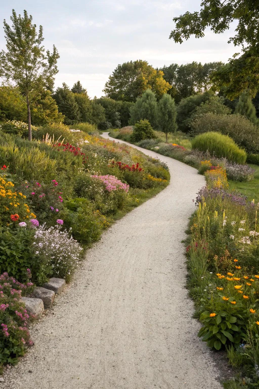 Transform your garden with charming gravel paths that not only add beauty but improve drainage, embracing Scandinavian simplicity with a Boho twist.