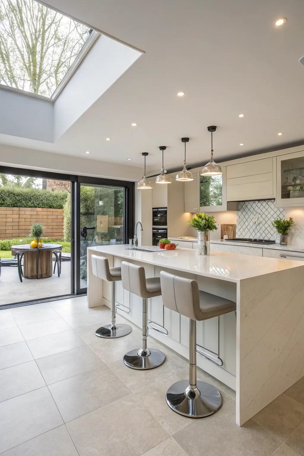 A kitchen extension that blends seamlessly with modern design.