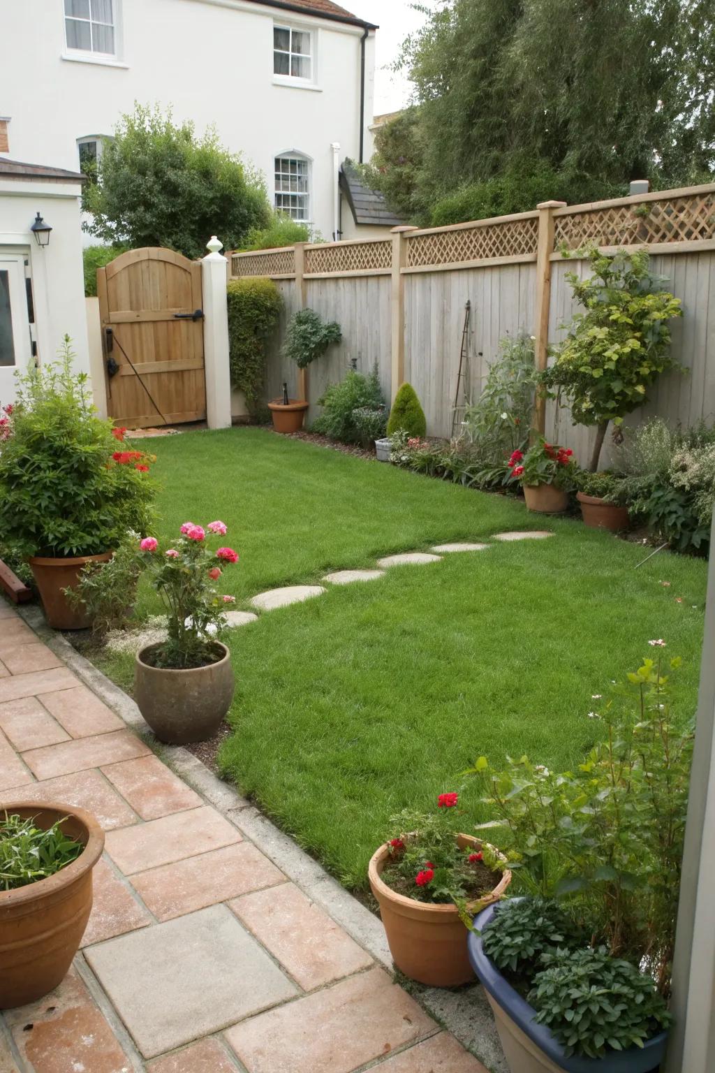 A compact lawn can act as a tranquil and rejuvenating component of your garden.