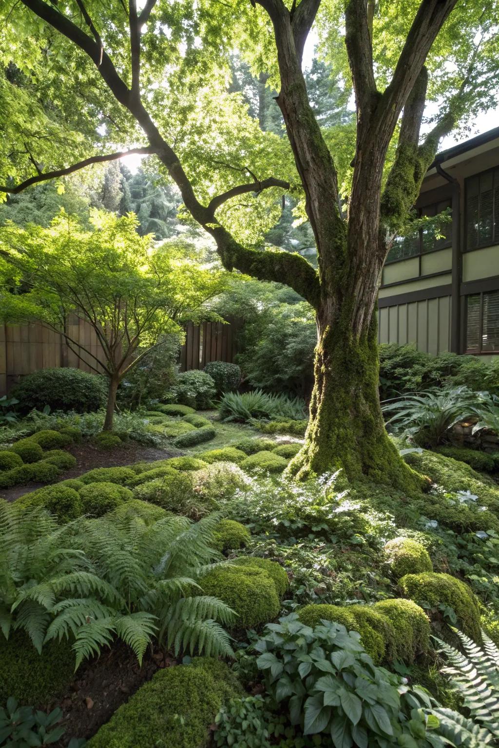 Low-growing vegetation provides an effortless and abundant choice for tree-based landscaping.
