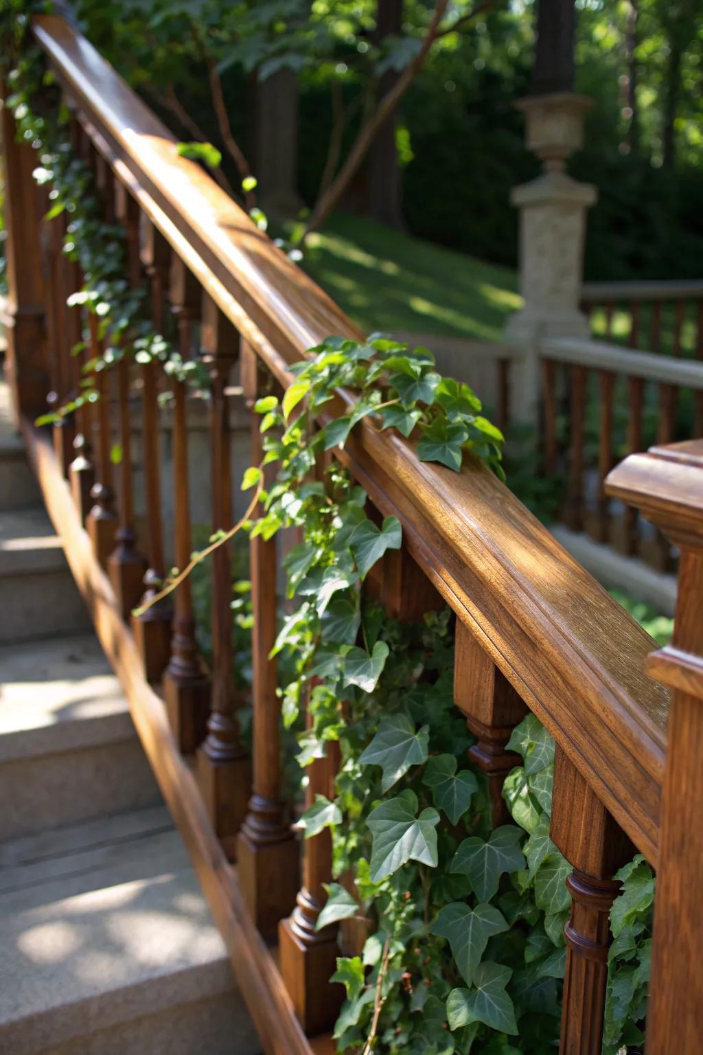 Nature and craftsmanship unite: A living handrail masterpiece.